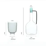 Nordic style coloured glass jug set