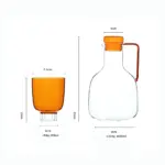 Nordic style coloured glass jug set
