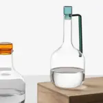 Nordic style coloured glass jug set