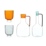 Nordic style coloured glass jug set