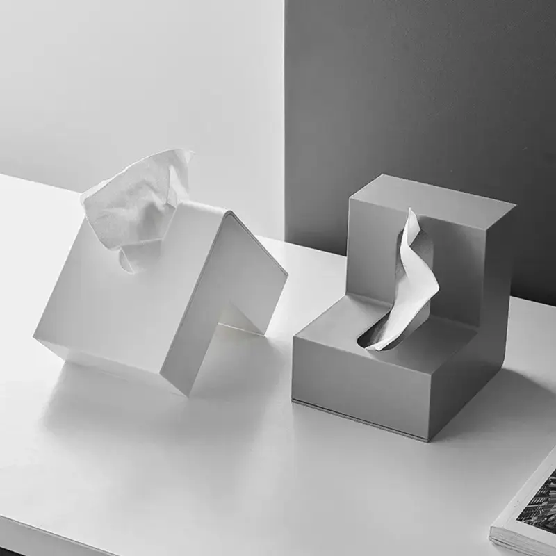 Nordic style l shape tissue box