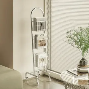 Nordic Style Metallic Rotating Bookcase