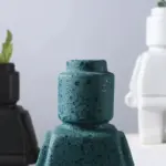 Nordic style minimal ceramic robot vase