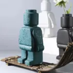 Nordic style minimal ceramic robot vase