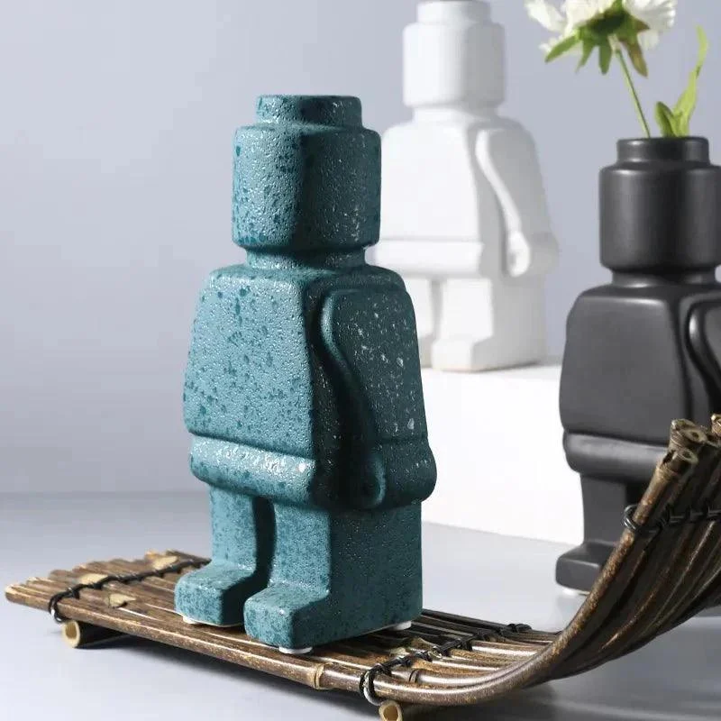 Nordic Style Minimal Ceramic Robot Vase 790893