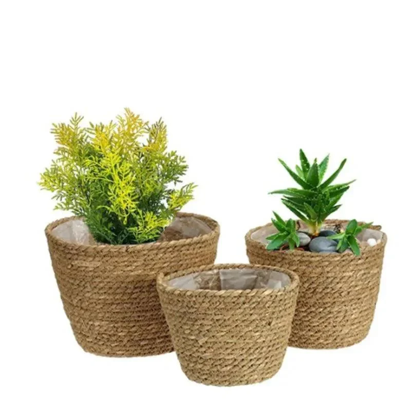 Nordic Woven Flower Plant Basket 106207