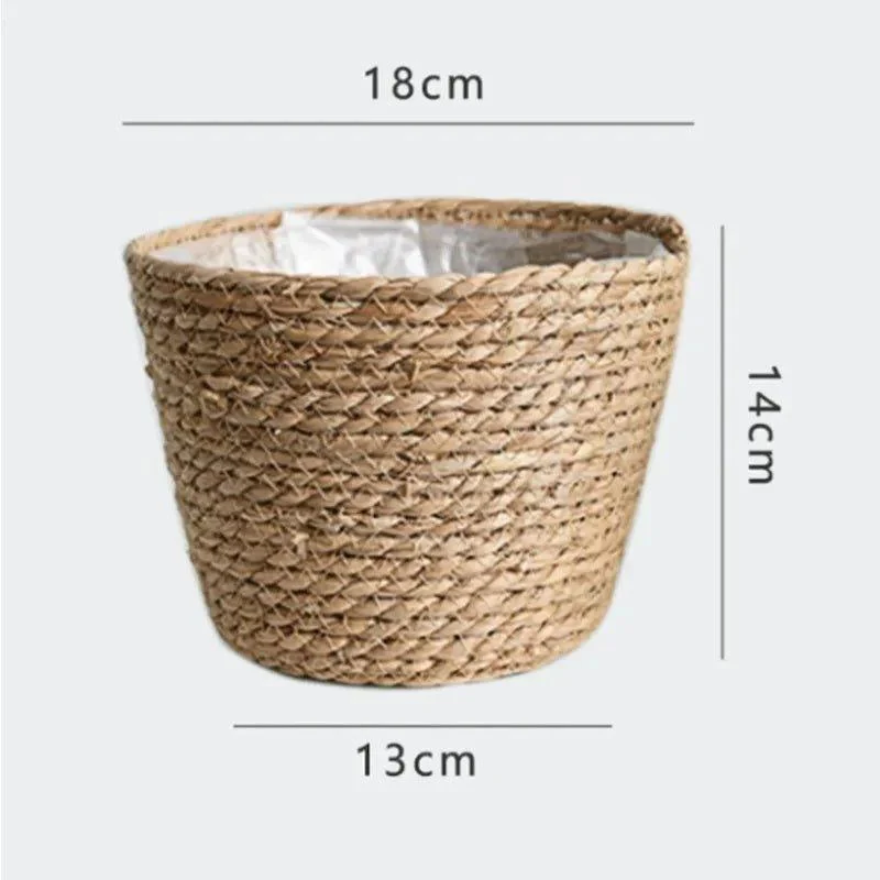 Nordic Woven Flower Plant Basket 183312