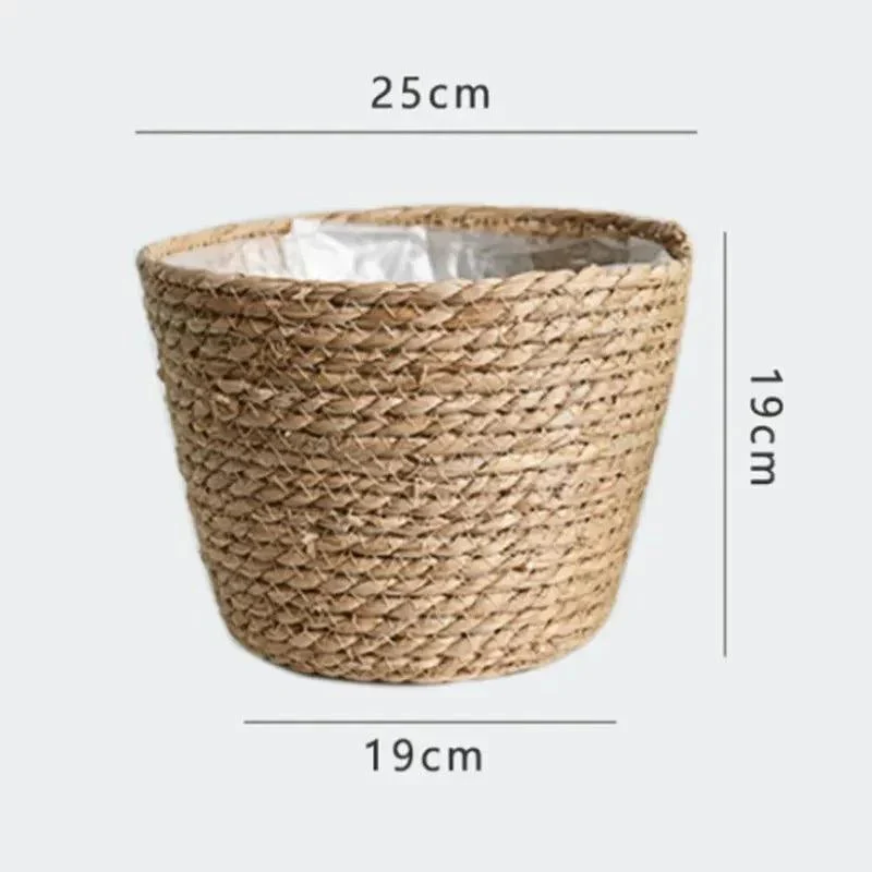 Nordic Woven Flower Plant Basket 202884