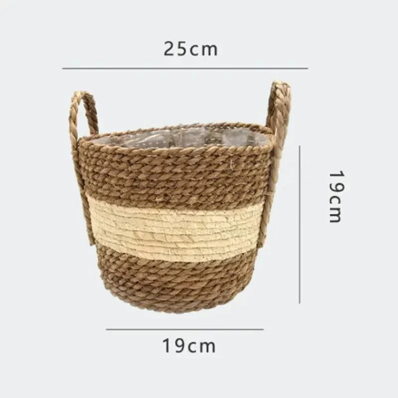 Nordic Woven Flower Plant Basket 390096