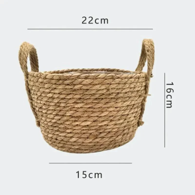 Nordic Woven Flower Plant Basket 650637