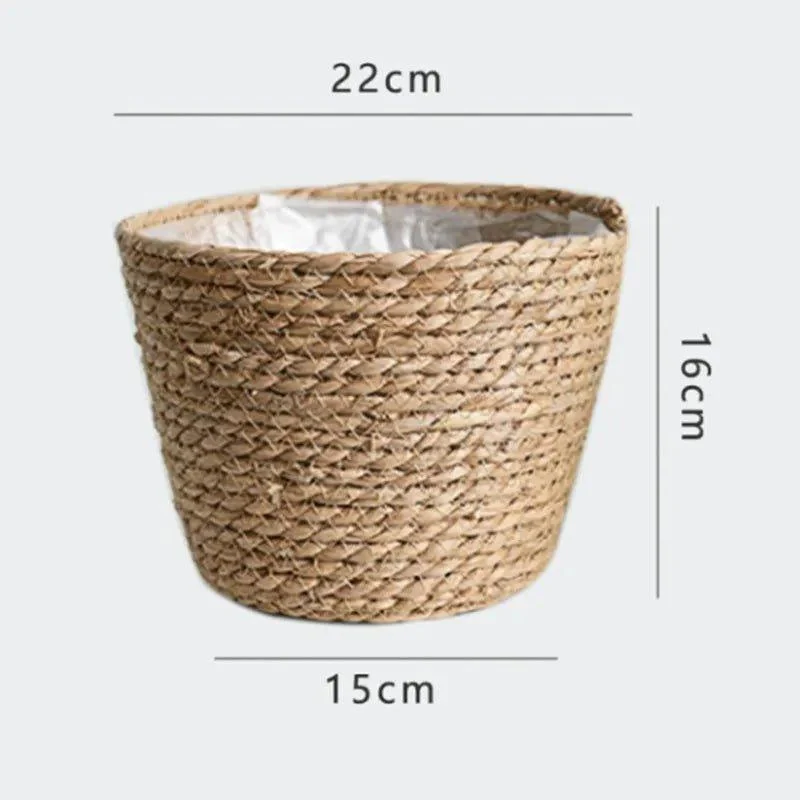 Nordic Woven Flower Plant Basket 764548