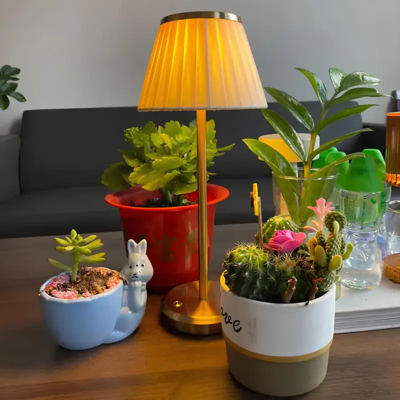 Nordicglanz kabellose kupfer tischlampe skandinavisches design wiederaufladbar xlumina