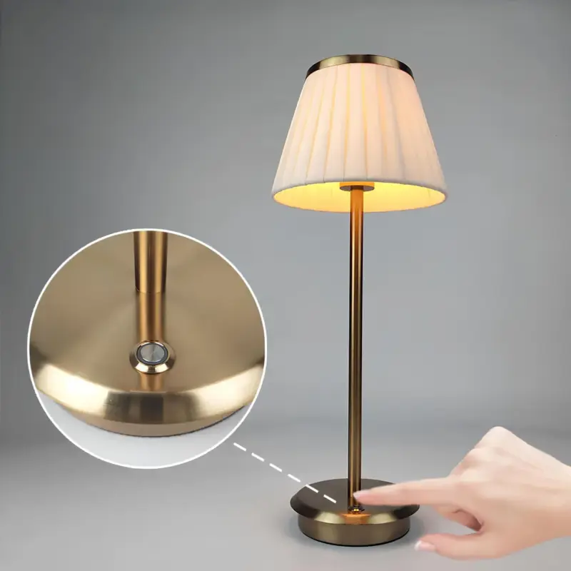 Nordicglanz kabellose kupfer tischlampe skandinavisches design wiederaufladbar xlumina