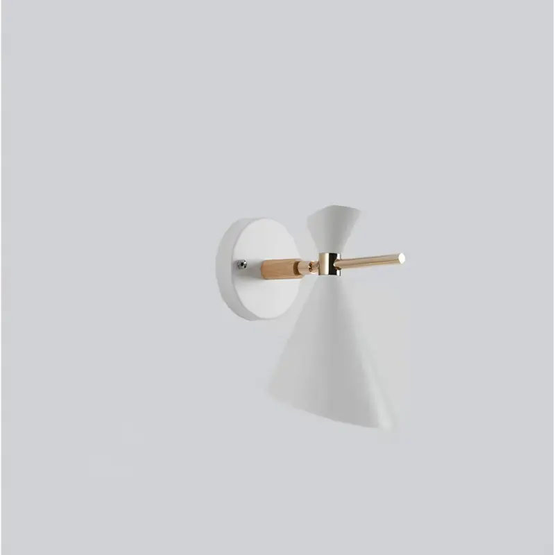 Nordicglow schlichte nordische wandlampe hornkappe schwarz weiss grau xlumina