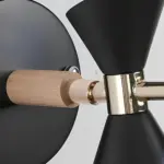 Nordicglow schlichte nordische wandlampe hornkappe schwarz weiss grau xlumina8