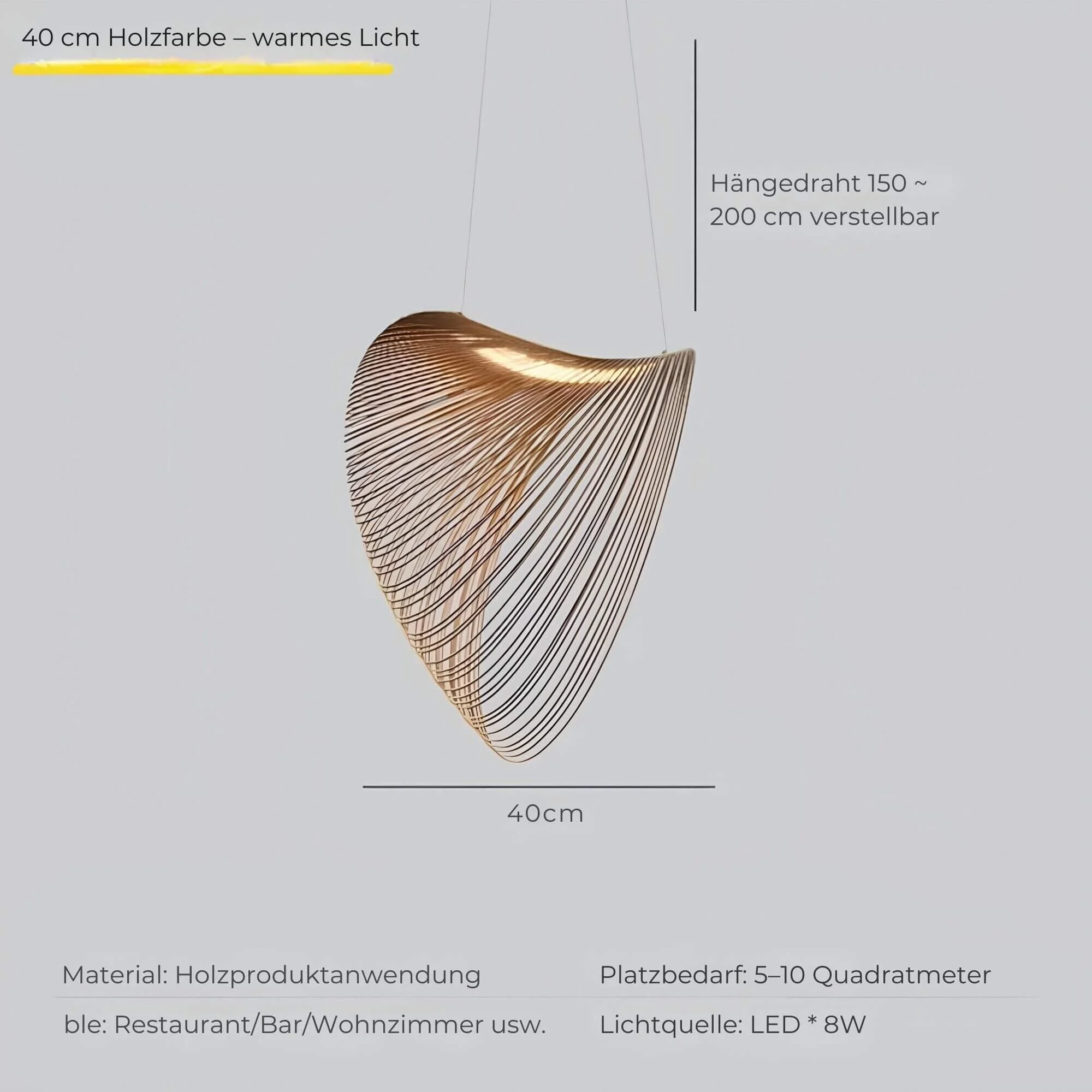 Nordicluminaire Skandinavische Kronleuchter Deckenleuchte 6 Arme Metallglas E27 Xluminia7