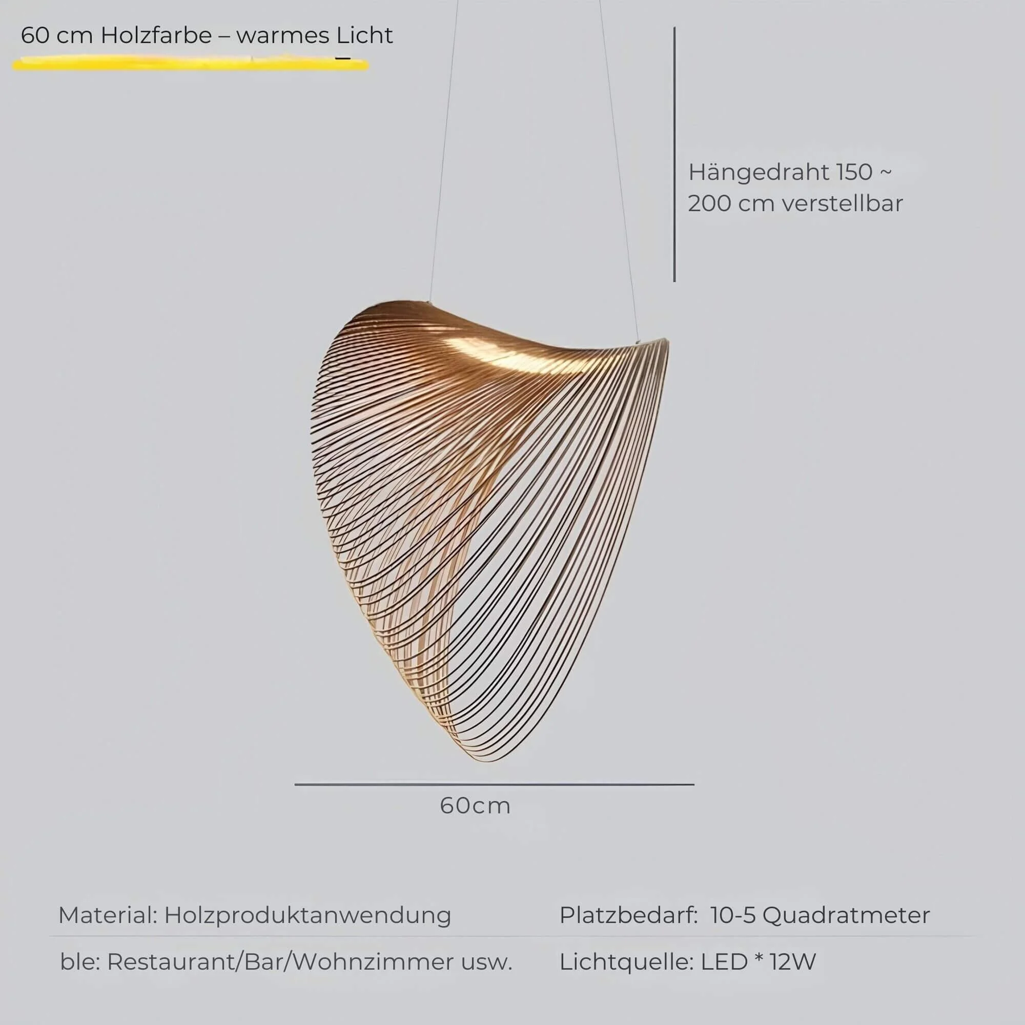 Nordicluminaire Skandinavische Kronleuchter Deckenleuchte 6 Arme Metallglas E27 Xluminia8