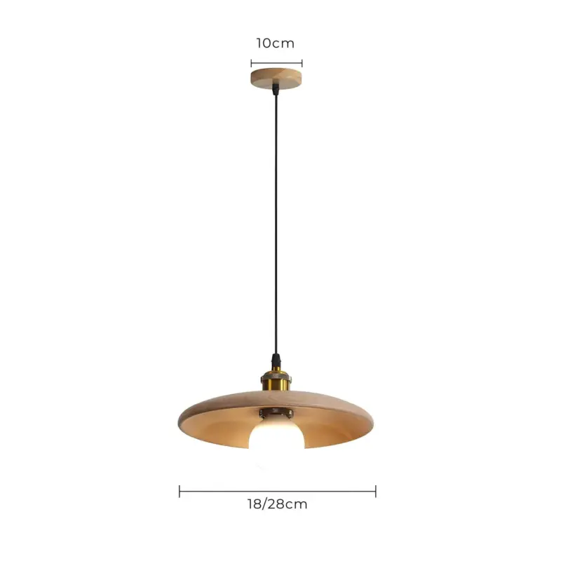 Nordicnook skandinavische holz hangelampe naturholz e27 modern xlumina7