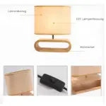 Nordicwood skandinavische tischlampe holz natur modern lampe xlumina5