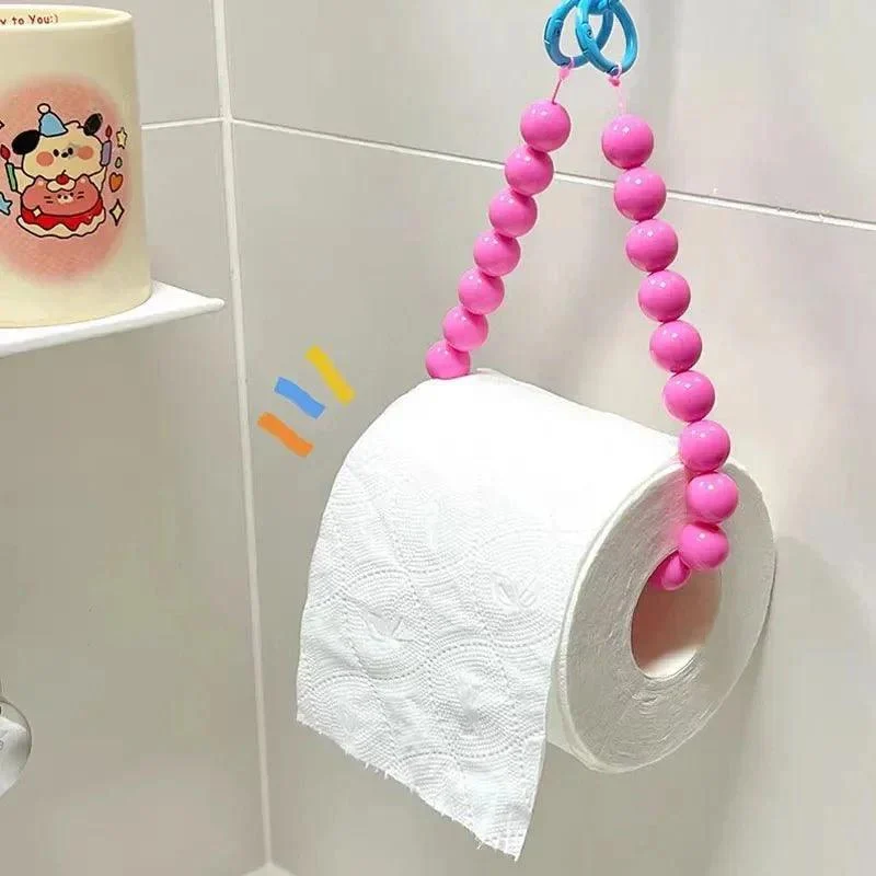 Novelty Beaded Hanging Toilet Roll Holder 364257