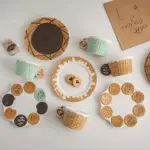Novelty cookie shape mug plate set