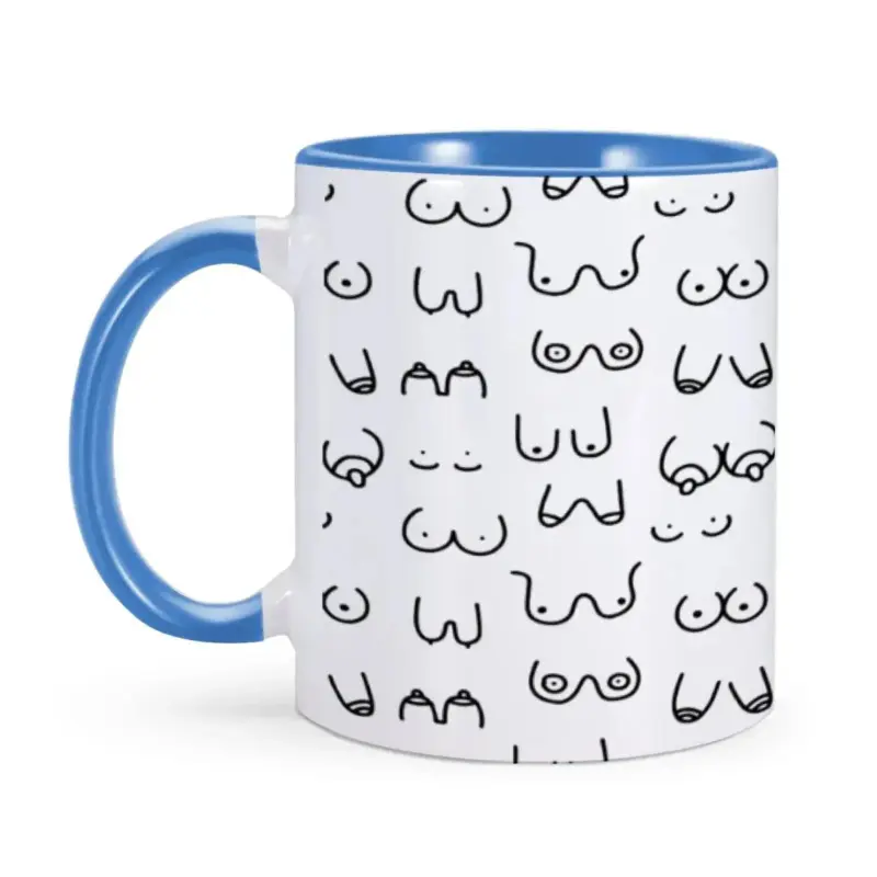 Novelty funny boobs ceramic coffee mug
