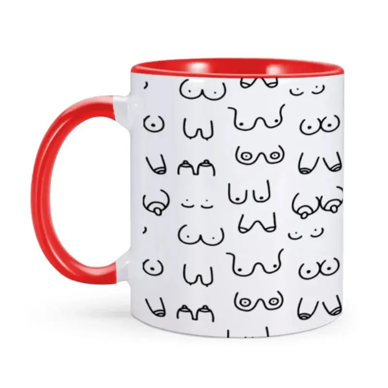 Novelty funny boobs ceramic coffee mug