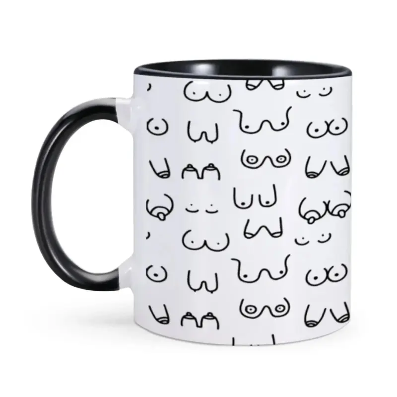 Novelty funny boobs ceramic coffee mug