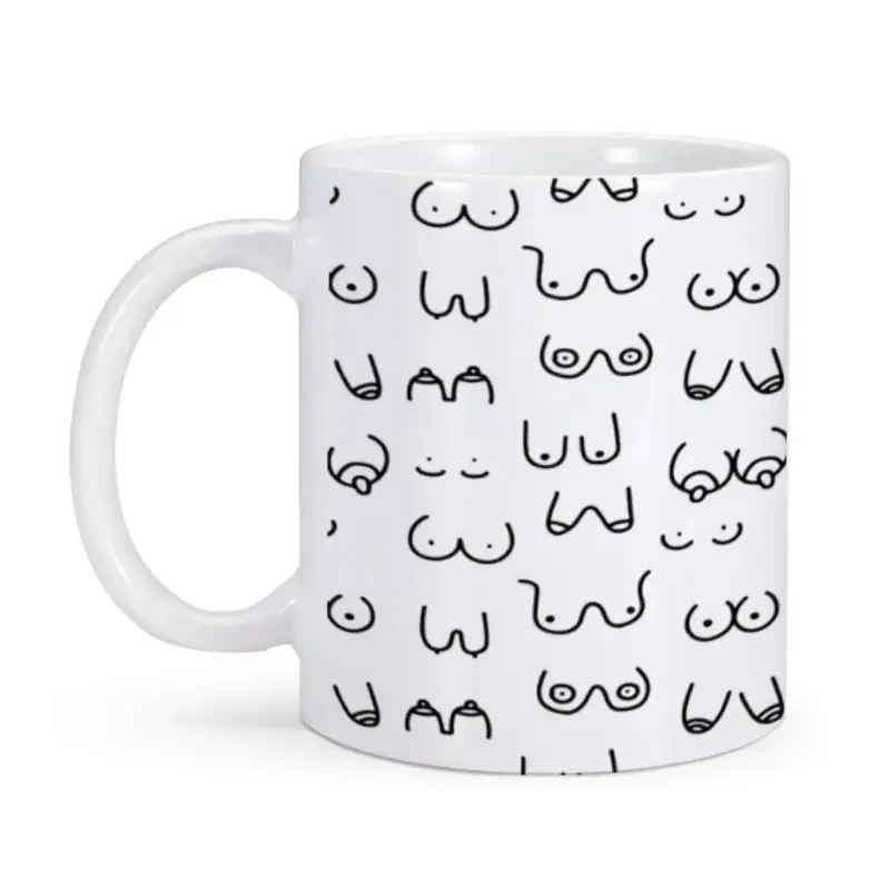 Novelty funny boobs ceramic coffee mug