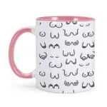Novelty funny boobs ceramic coffee mug