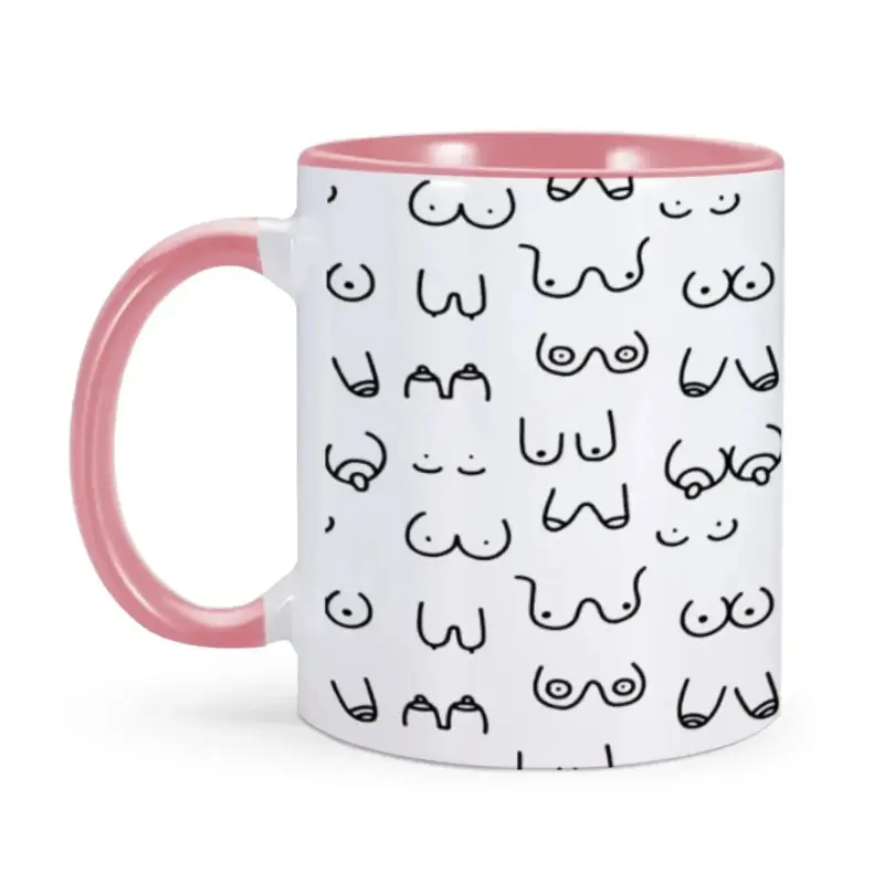 Novelty funny boobs ceramic coffee mug