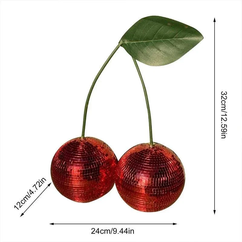 Novelty Glass Cherry Shape Disco Ball 443247