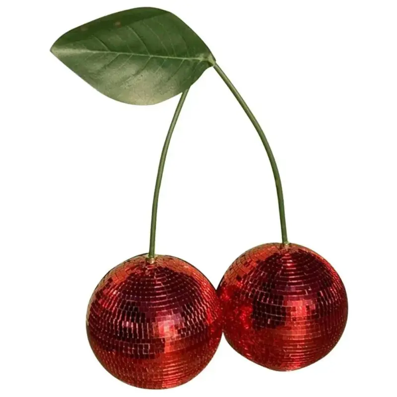 Novelty glass cherry shape disco ball