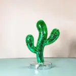 Novelty green disco ball cactus decoration