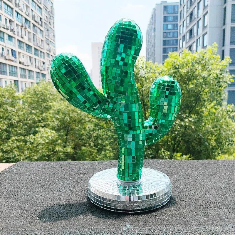 Novelty Green Disco Ball Cactus Decoration 516828