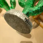 Novelty green disco ball cactus decoration