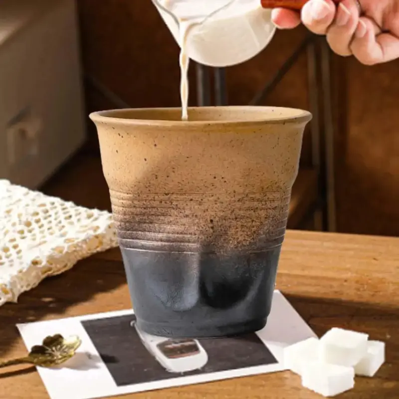 Novelty wonky ceramic coffee mug