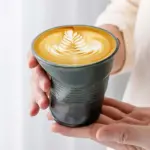 Novelty wonky ceramic coffee mug