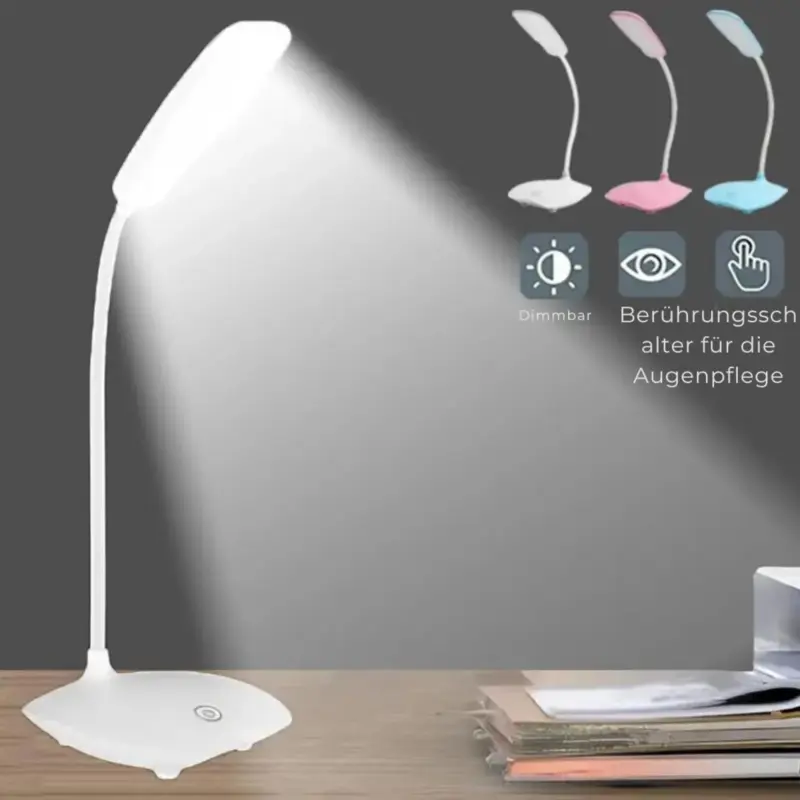 Omniglow multifunktionale tischlampe led 2700k 6500k akku kabellos schwarz weiss xlumina