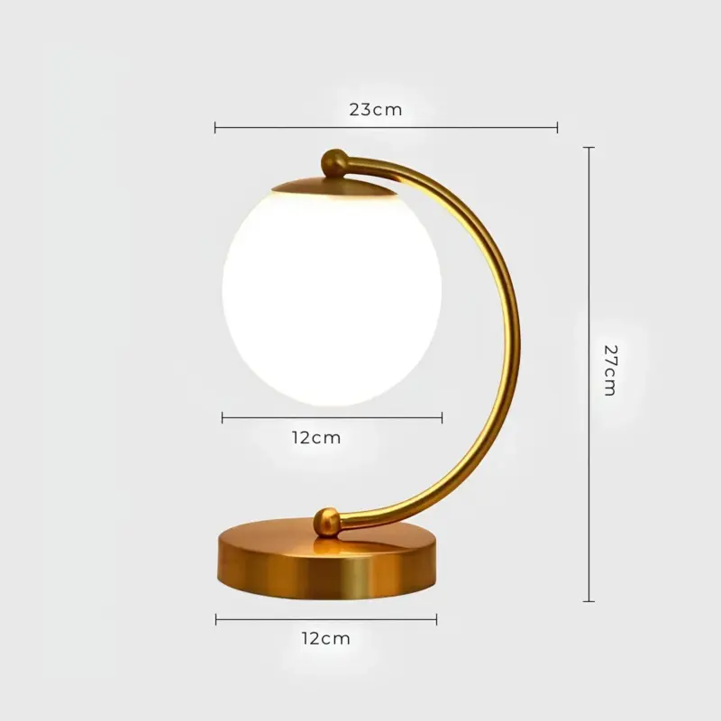 Orbglow glastischlampe tischlampe elegantes design warmes licht wohnzimmer schlafzimmer xlumina10