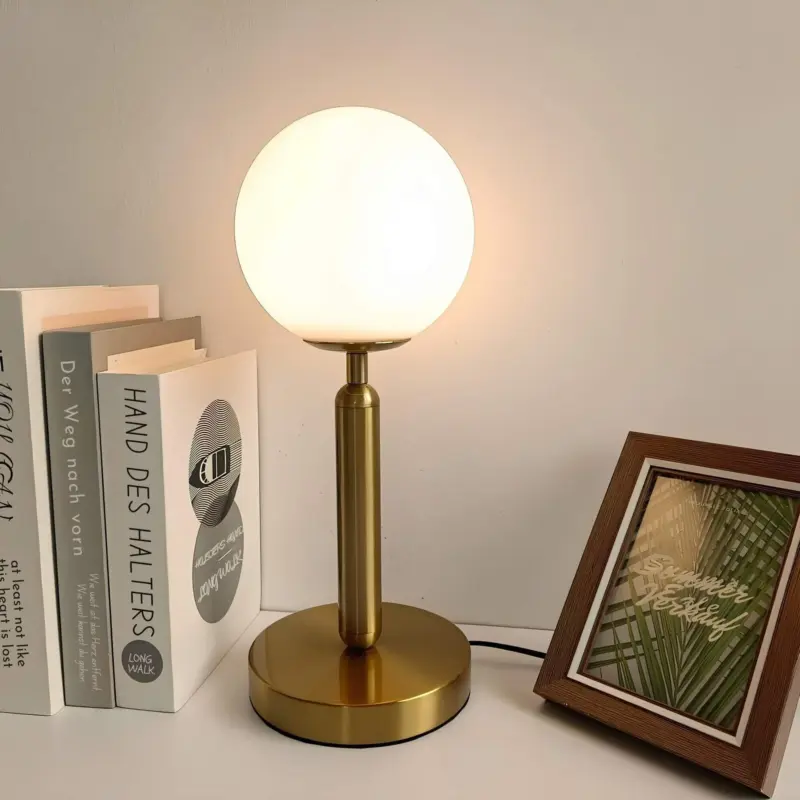 Orbglow glastischlampe tischlampe elegantes design warmes licht wohnzimmer schlafzimmer xlumina11