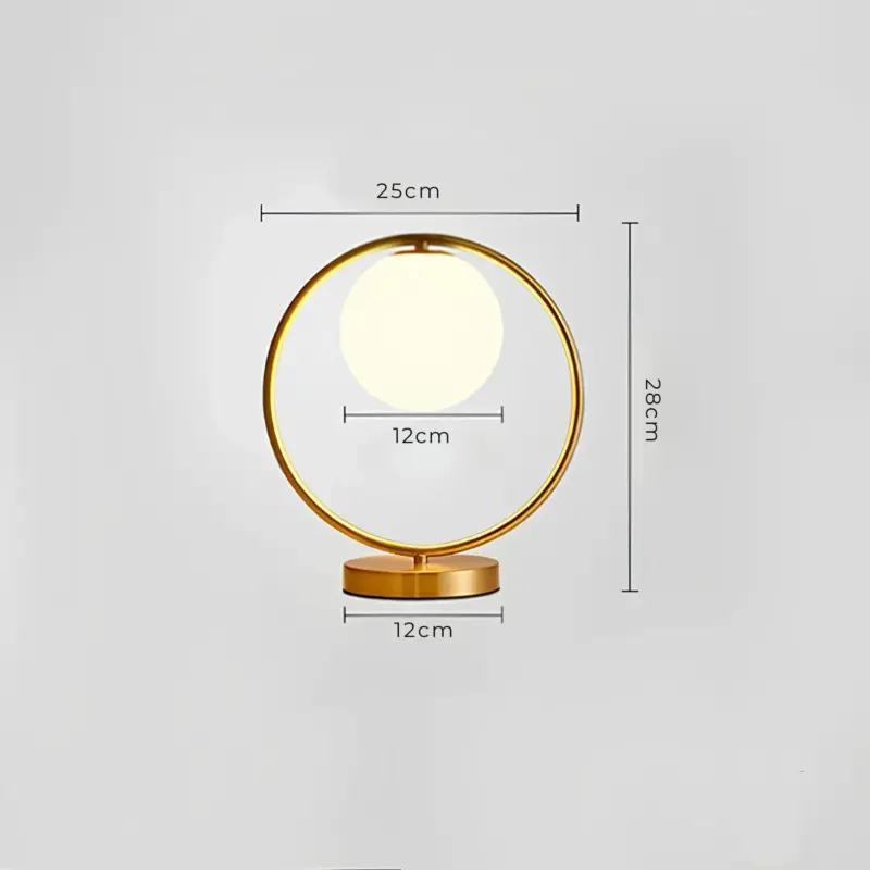 Orbglow glastischlampe tischlampe elegantes design warmes licht wohnzimmer schlafzimmer xlumina14