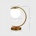 Orbglow glastischlampe tischlampe elegantes design warmes licht wohnzimmer schlafzimmer xlumina5