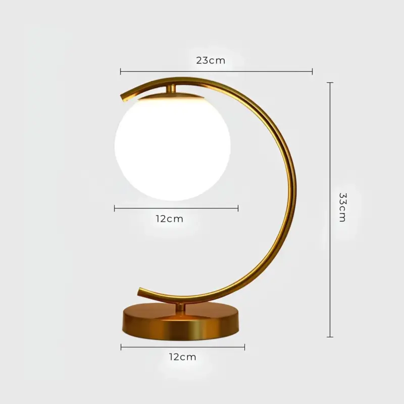 Orbglow glastischlampe tischlampe elegantes design warmes licht wohnzimmer schlafzimmer xlumina5