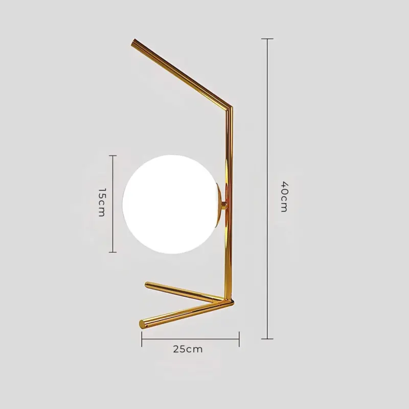 Orbglow glastischlampe tischlampe elegantes design warmes licht wohnzimmer schlafzimmer xlumina6