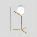 Orbglow glastischlampe tischlampe elegantes design warmes licht wohnzimmer schlafzimmer xlumina8
