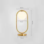 Orbglow glastischlampe tischlampe elegantes design warmes licht wohnzimmer schlafzimmer xlumina9