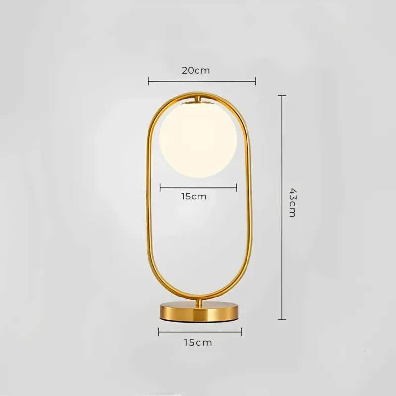 Orbglow glastischlampe tischlampe elegantes design warmes licht wohnzimmer schlafzimmer xlumina9