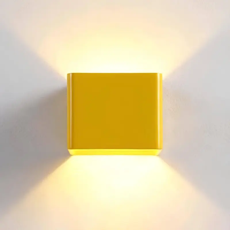 Orr moderne vierkant wandlampe schwarz weiss gruen schlafzimmer led wandleuchte aluminium acryl xlumina