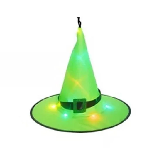 Outdoor Halloween Decoration Glowing Hats Holiday Decor Apparel Green 1 Pack Dailysale 382786